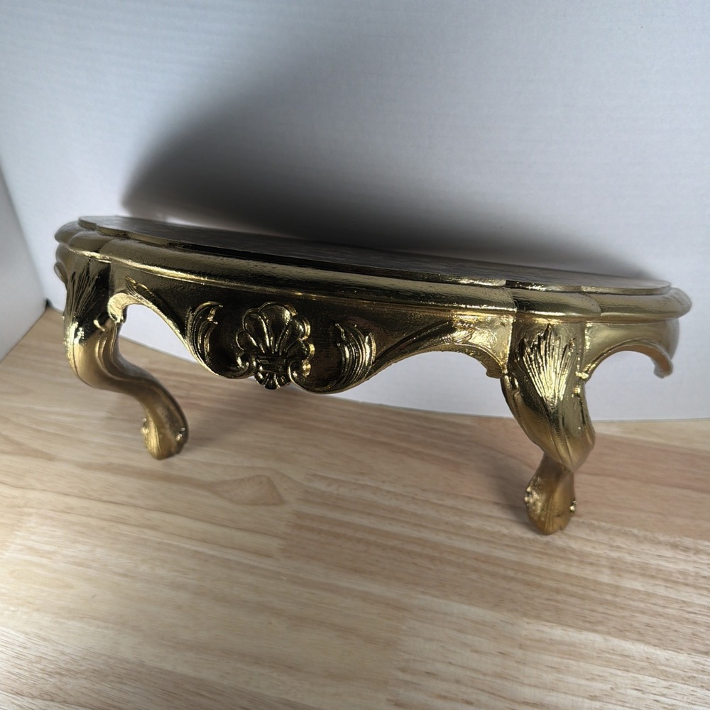 Vintage Florentine Style Ornate Gold Wall Shelf 1983 Burwood 2625 USA 12"